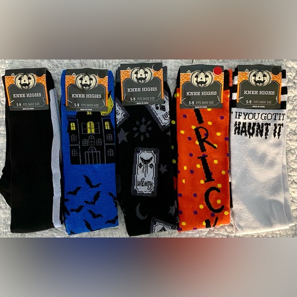 🆕🧦👻🎃☠️ HALLOWEEN LIMITED EDITION KNEE HIGH SOCK COLLECTION! BRAND NEW! - Picture 1 of 5